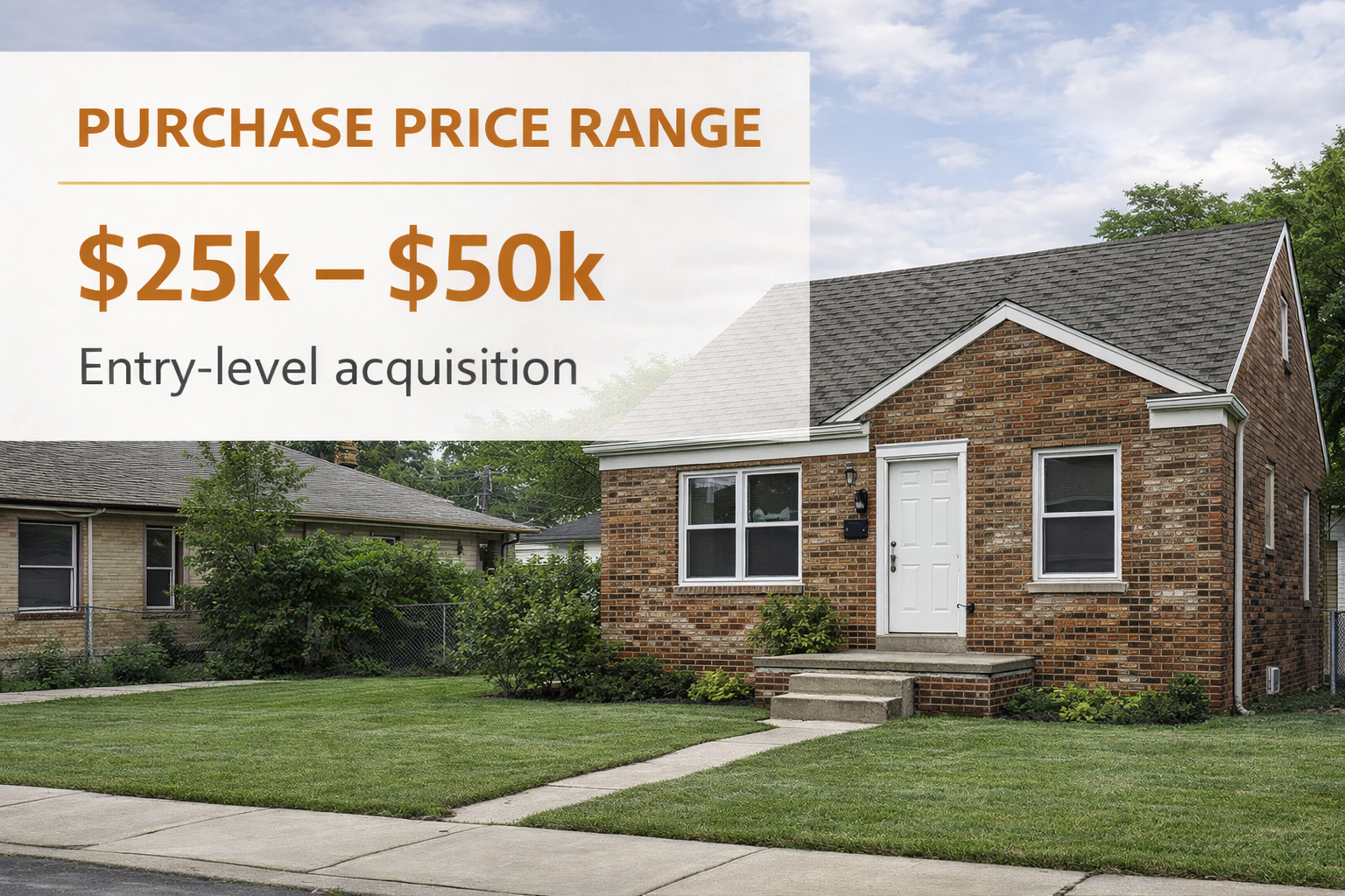 Low Acquisition Prices – Entry points that enable strong returns